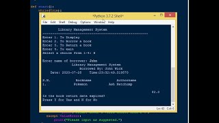 Terminal Library Management System Using Python