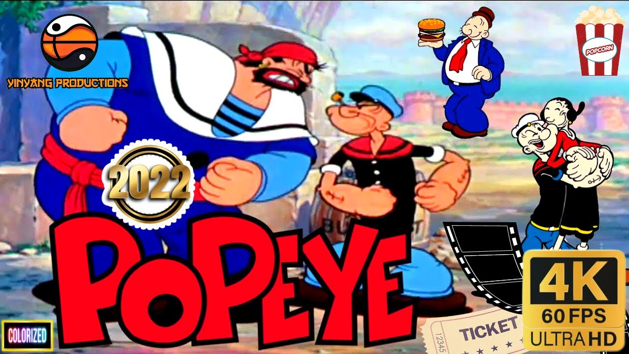 Popeye The Sailor Meets Sindbad The Sailor (1936) (Colorized, 4K, 60FPS ...