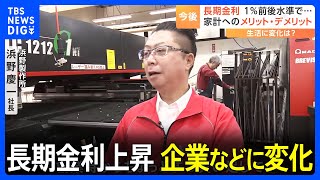 長期金利上昇で家計や企業に変化　企業は「マイナスの影響の方が大きい」37.7％｜TBS NEWS DIG