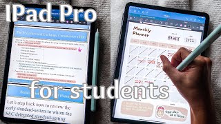 how to use an IPAD PRO as a college STUDENT - best note apps, ebooks, planning etc