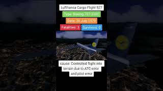 Lufthansa Cargo Flight 527 Crash Animation #rip #lufthansa #crash #shorts