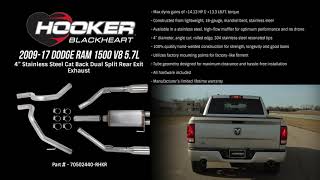 2009-2017 Dodge Ram 1500 V8, 5.7L - Hooker Blackheart Cat-Back Dual Rear Exhaust 70502440-RHKR