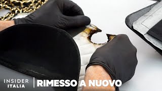 Come viene professionalmente restaurata una borsa Chanel bruciata da 3,000 $ | Rimesso a nuovo