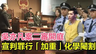 吳亦凡案二審開庭！宣判加重，服刑完畢後，還要被加拿大化學割？#吳亦凡#吳亦凡選妃#都美竹