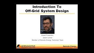 Introduction to Off-grid System Design