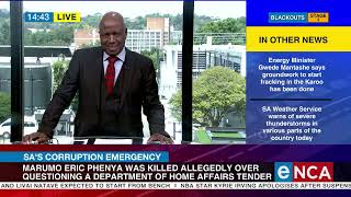 SA’s corruption emergency | Another whistleblower gunned down