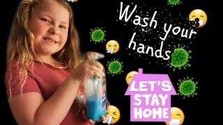 Little Irish girl Katie wants everyone to stay home and wash their hands!