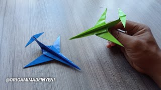 How to make a paper JET Airplane, Easy origami