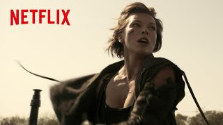 戦闘シーン - アリスvsアイザックス | バイオハザード:ザ・ファイナル | Netflix Japan