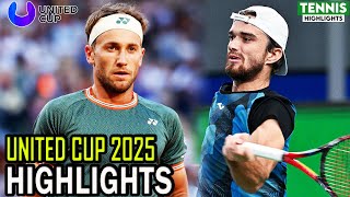 Casper Ruud vs Tomas Machac Highlights | United Cup 2025