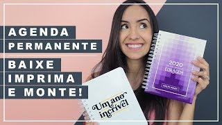 AGENDA PERMANENTE COM HORAS (Baixe e Imprima)