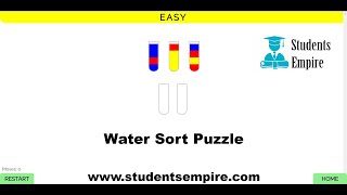 Water Sort Puzzle Game using HTML, CSS, JS ( Final Part )