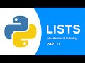 Lists | Introduction and Indexing | Python | Malayalam | Part -1
