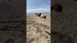 Dub cork 🌪️ #flip #trick #tricks #acrobatics #tricking #beach #cork