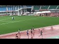 2022年度　長崎県高等学校総合体育大会　陸上競技　男子　100m 予選　15組　1位　菅原　卓摩　 3 長崎明誠