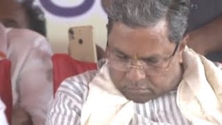 Karnataka: CM Siddaramaiah seen sleeping in Congress rally, video goes viral