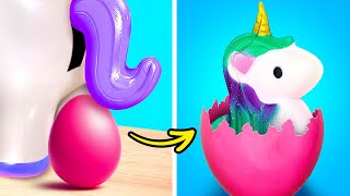 Unicórnio Dentro do Ovo?! 🦄 *Brinquedos Antiestresse DIY e Artesanato Legal*