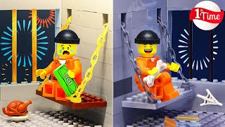 FIRST TIME IN JAIL | Good Prisoner vs Bad Prisoner in Prison Break | LEGO Land