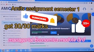 Managerial Economics module 3 assignment #amityuniversity #assignment must watch to get 30 marks