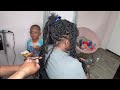 gypsy locs using human hair from ygwigs 🦋 hairtutorial bohobraids boholocs bohemianbraids hair