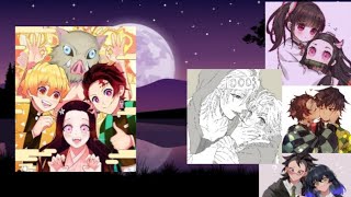 🍡~Tanjiro, Zenitsu, Inosuke e Nezuko reaccionan a sus ships//Melody__chan__YT//~🍡