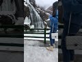 Drang WaterFall in March ❄️ #shorts #kashmir #trendingshorts #drangwaterfall #gulmarg