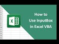 #24   How to Use InputBox in Excel VBA From Basic to a Complete Example with All Parameters