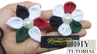 DIY || Cara Membuat Bros Bunga dari Kain Perca Mudah dan Simpel || How To Make A Fabric Flower