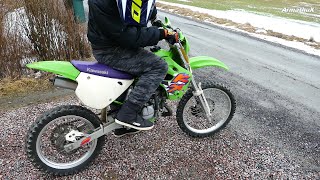 Kawasaki KX80 2-Stroke - My First Test (Raw Sound)