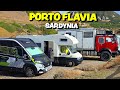 Porto Flavia an extraordinary place in the heart of the rock. Camper in Sardinia