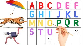 Alphabet Learning | Learn English letters | ABC | kids Learning Videos | Draw | Color | A for Apple