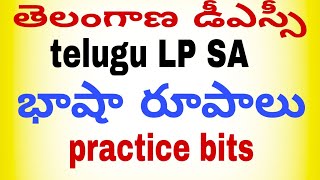 తెలంగాణ డీఎస్సీ... భాషా రూపాలు.. బిట్స్ ప్రాక్టీస్ చేయండి