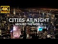 [1 Hour] Piano Music & Night Cities Around the World 2023 in 4K Ultra HD | Background Video 4K