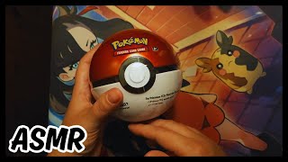 [ASMR] Unboxing a Pokémon Ball Tin 🎊 (Whisper, Tapping, Scratching)