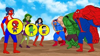 Evolution Of SPIDERMAN , SUPERMAN \u0026 HULK Family PREGNANT : Who Is The King Of Super Heroes?