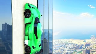 DRIVING UP GTA BUILDINGS! (GTA 5 Funny Moments)