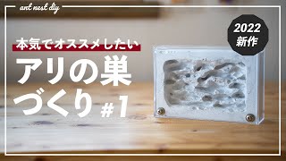 【アリ飼育】奥行きのあるアリの巣の作り方#1【2022新作自作石膏巣】