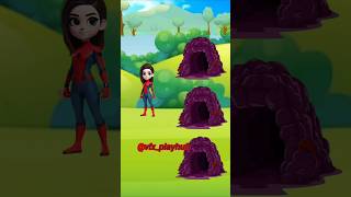 spider-man गुफा में छुपा 🤔🤯 ~ mini wood toy || cartoon || bhoot cartoon ||#trending #cartoon #shorts