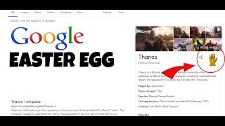 THANOS SNAP GOOGLE SEARCH EASTER EGG