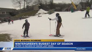 Wintergreen Resort sees 'best conditions of the season' after 16-inch snowfall