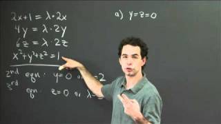 Lagrange multipliers (3 variables) | MIT 18.02SC Multivariable Calculus, Fall 2010