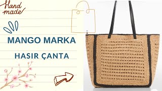 MANGO Marka Hasır Çanta / Kağıt İp Çanta /MANGO New Season Raffia Bag / Crochet Bag / Summer Bag