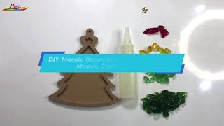 DIY Mosaic Ornament Kit Crushed Glass Mosaic Christmas Tree