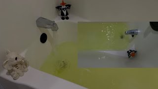 bathtub filling asmr - 2 angles - halloween bath bomb - white noise for sleep