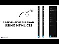Responsive Side Navigation Bar in HTML CSS And JavaScript | Dashboard Sidebar Menu