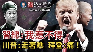 最後辯論拜登痛點被擊中，新爆料要掀滔天浪！習近平說「中國人民惹不得」、川普嗆「走著瞧」（文昭談古論今20201023第837期）