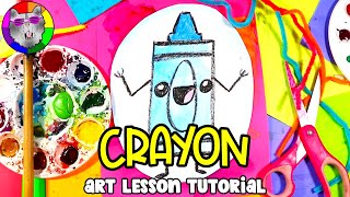 Make a Crayon Artwork for Primary or Littles with this Art Lesson Tutorial