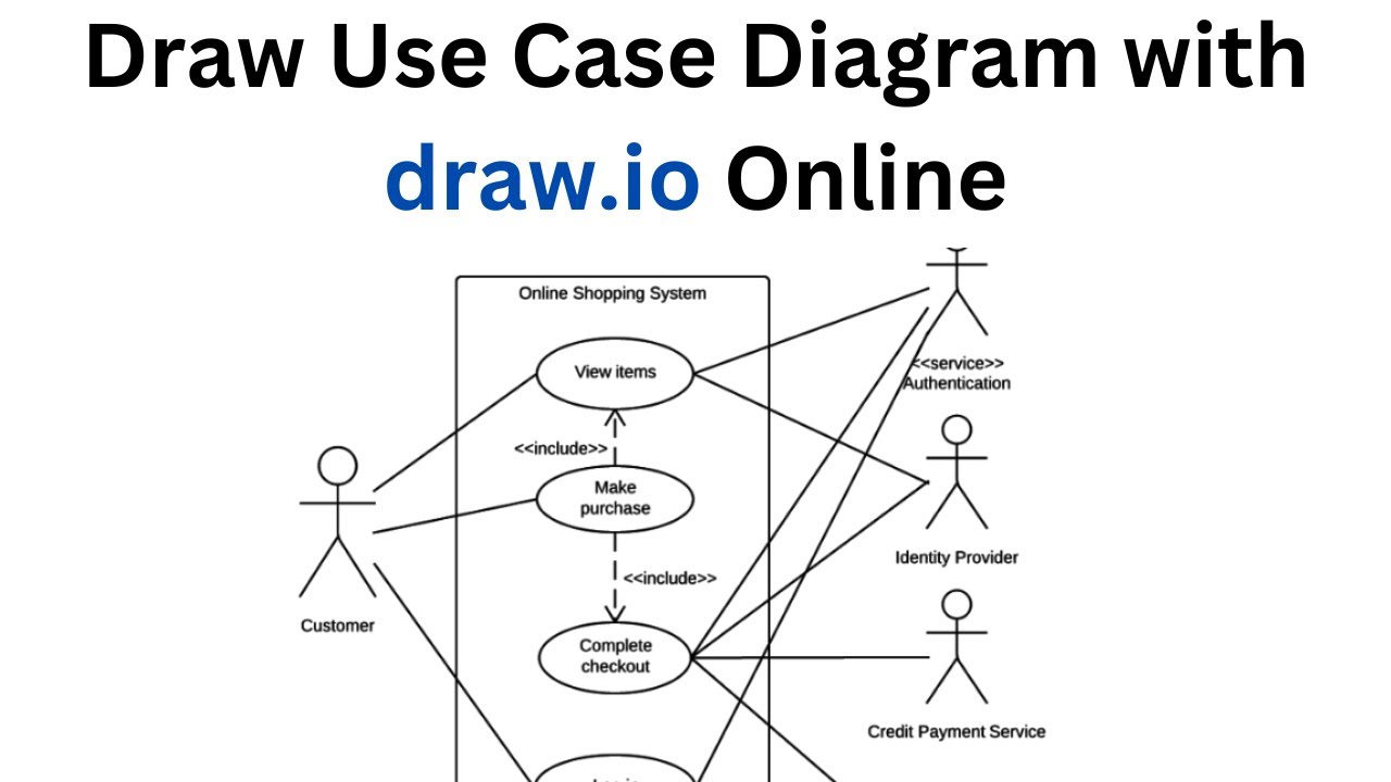 How To Draw Use Case Diagram In Draw.io Online | UML Use Case Diagram ...