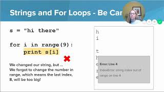 codeHS Python 7.4 Strings and For Loops
