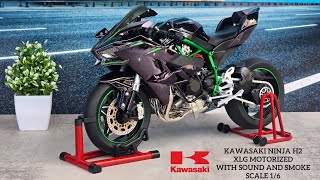 HD Miniature | Realistic Kawasaki Ninja H2 Motorized 1/6 XLG Diecast Bike Model